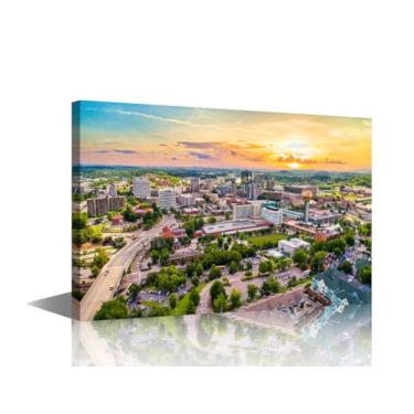Imagem de Arte de parede em tela para casa linda impressão de imagem Knoxville arte de parede 1 painel do horizonte da cidade arte de parede para homem senhora sala de estar escritório decoração de parede