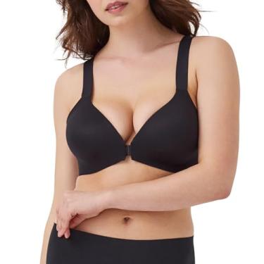 Imagem de SPANX Sutiã-Llelujah! Cobertura total levemente forrada - Sutiã camiseta - Fecho frontal - Meia-calça nas costas - Alças elásticas inteligentes, Muito preto, (36) 36B