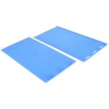 Imagem de Tnfeeon Molde de Base de Cera de Abelha, Folha de Borracha para Fabricação de Velas DIY, Tamanho Grande 43x23cm, Equipamento de Apicultura para Artesanato e Amadores (Azul escuro)