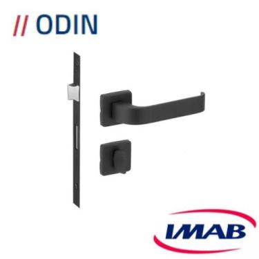 Imagem de Fechadura Odin Banheiro Preto Fosco Imab Máquina 40Mm