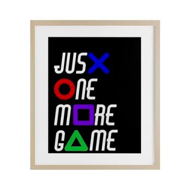 Imagem de Stupell Industries One More Game with Symbols Impressão emoldurada de bétula sob vidro, design de Kim Allen, 53 x 43 cm