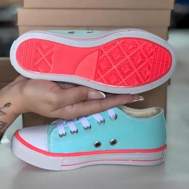Imagem de Tênis Infantil Feminino Menina Confortável Colegial Escolar Dia a dia 