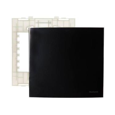 Imagem de Placa Cega Com Suporte Margirius Sleek 4x4 Preto Ebony