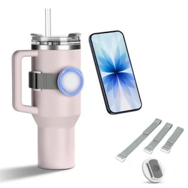 Imagem de Suporte magnético para telefone Stanley Cup, suporte de telefone ajustável para garrafa de água Magsafe com 3 alças de comprimento diferente, acessórios universais para suporte de celular para garrafa