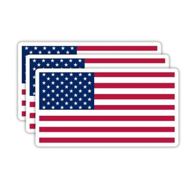 Imagem de (3 peças) Adesivos de bandeira da América, adesivos de bandeira dos países - Decalques de vinil à prova d'água para laptops, copos, garrafas de água, livros, álbuns de recortes, tamanho 7 x 4 cm