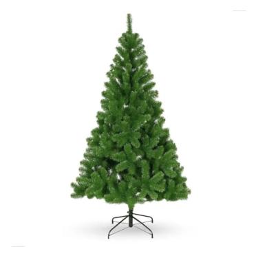 Imagem de Arvore de Natal 1,80 420 Galhos Completa Elegante Natal Encantador Decoração de Casa Decoração Natalina Inesquecível Resistente PVC Verde Pé De Ferro