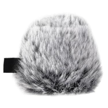 Imagem de Abafador de vento para microfone Lavalier, para-brisas peludo ao ar livre para gravação de entrevistas – Capa redutora de ruído para som claro