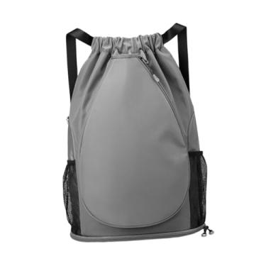 Imagem de Colaxi Mochila de tênis, mochila esportiva, bolsa para badminton, bolsa para viagens, acessórios para bolas de futebol, Cinza