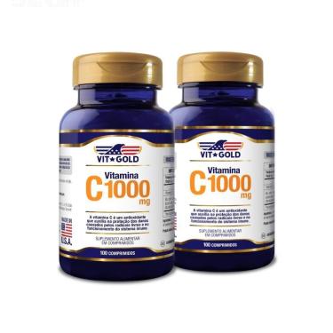 Imagem de Vitamina C 1000 mg Vitgold Kit 2x 100 comprimidos-Unissex