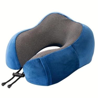 Imagem de Almofada para pescoço Almofada de viagem Almofada de descanso Almofada de viagem(Azul)