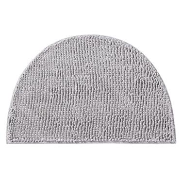 Imagem de SPXMQSS Tapete de banho antiderrapante tapete de banho super absorvente tapete de banho de secagem rápida tapete de banho chenille tapete de banheiro meio redondo pequeno tapete de banheiro tapetes de
