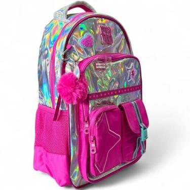 Imagem de Mochila Rebecca Bonbon Feminina RB Escolar Juvenil RB27020, Rosa