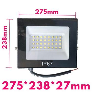 Imagem de Refletor LED 400W 500W Branco Frio 6500k Granfei Holofote IP67, 500W&a