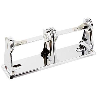 Imagem de Winco Dispensador de papel higiênico de rolo duplo TTH-2, aço, médio