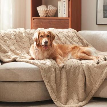 Imagem de GASUR Cobertores impermeáveis para cães grandes, cobertor de cachorro para sofá-cama, cobertor de lã para móveis protetor de sofá, cobertores macios para animais de estimação para caixa de carro ao ar