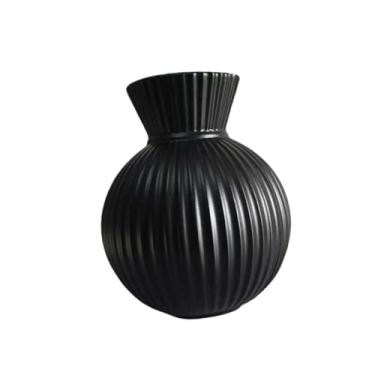 Imagem de predolo Vaso de flores, recipiente floral, estilo nórdico, decoração simples com arranjos de flores para entrada, sala de estar, móvel de TV e festas, Black L