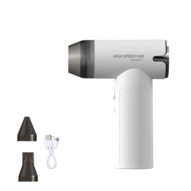 Imagem de Ventilador de Ar Alta Turbina Portátil Recarregável Mesa Econômico com Mudança Contínua Pequeno 3 Tipos Bicos para Viage