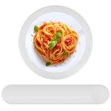 Imagem de Tomeurperf 100 peças de jogo americano de papel prateado, jogo americano de papel brilhante de 33 cm descartável para mesa redonda tapetes decorativos para festa de aniversário, banquete de casamento