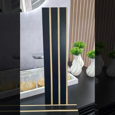 Imagem de Kit 30 Adesivos 3D Parede Tijolinho Branco Alto Relevo - Decoração Moderna, Envio Full, (PRETO,KIT 50 UNIDADES)