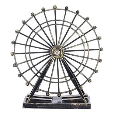 Imagem de HEEPDD Roda Gigante de Mesa, Estatuetas Colecionáveis, Estátua Modelo 13,5x5,8x14,7cm Decoração Nostálgica Giratória para Mesa de Escritório Em Casa Roda Gigante de, de Ferro Itens Coletados