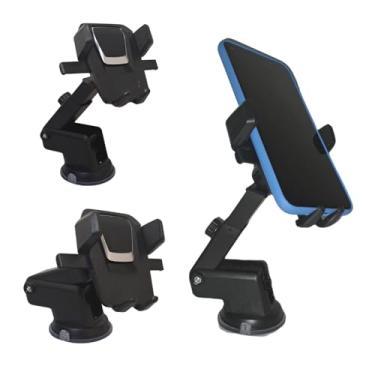Imagem de Suporte de Celular para Carro, Apoio Veicular de Celular Smartphone GPS C/Ventosa de Fixação Antivibração para Vidro e Painel do Carro c/Trava Automática Anti Queda 360Graus com extensor