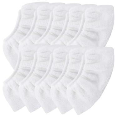 Imagem de 10 peças de substituição para esfregão a vapor SC1/SC2/SC3 almofada de limpeza a vapor de microfibra absorvente de água pano de limpeza reutilizável acessórios de limpeza para cozinha banheiro