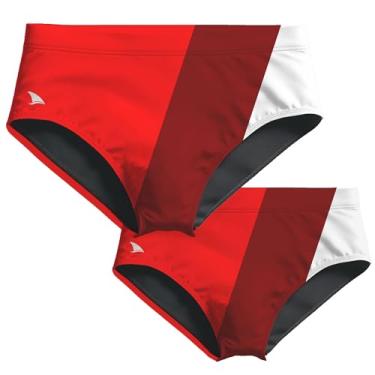 Imagem de COMBO PAI E FILHO SUNGA TECH WAVE COM FORRO E PROTEÇÃO UV 50+ CORES (VERMELHO E MARSALA, GG e 16)