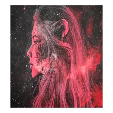 Imagem de Capa magnética feminina com leão para lava-louças painel à prova d'água portátil para máquina de lavar louça 58 cm x 66 cm