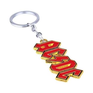 Imagem de AC DC Logo Pingente Colar Chaveiro Rock Band Mulheres Homens Punk Jóia