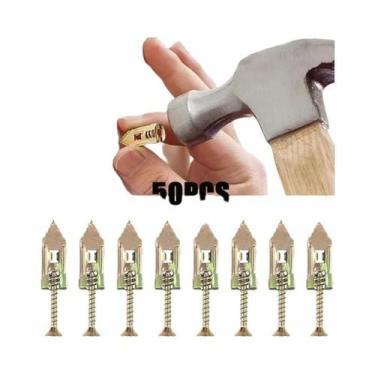 Imagem de Kit De Ancoragem Para Drywall De Madeira Reforçado Com 50 Parafusos De