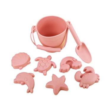 Imagem de Conjunto De Praia Infantil De Verão 9PCS/8PCS, Balde De Plástico, Pás,
