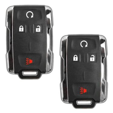 Imagem de Controle remoto de entrada KeylessOption, substituição para chave de carro Chevy GMC M3N-32337100 (pacote com 2)