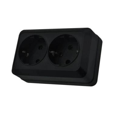 Imagem de Interruptor De Luz De Parede Preto 1 Gangue 1 Via, Plástico Retardante