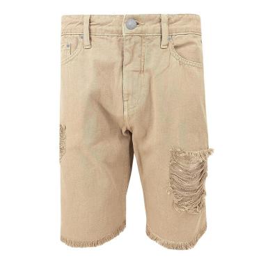 Imagem de Bermuda Calvin Klein Jeans Masculina Destroyed Label Cáqui Claro-Masculino