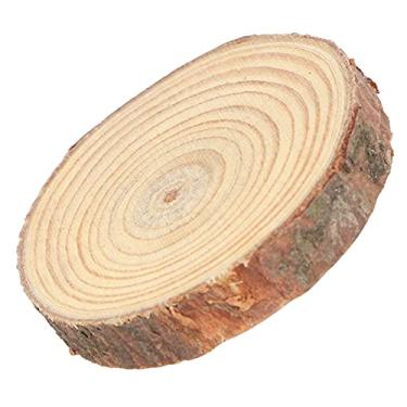 Imagem de Acouto Fatias de Madeira Artesanato Redondo Troncos de Pinheiro Inacabados Com árvore Festivais de Casamento Decoração Artes Artesanato e Costura (Tipo 1 5~6cm)