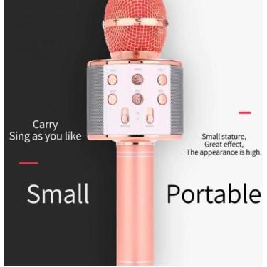 Imagem de Microfone infantil de Karaoke Microfone Bluetooth WS-858 - Magalu