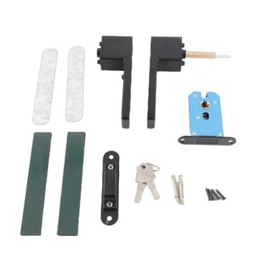 Imagem de Ainoli fechadura com alavanca de porta, design silencioso, maçaneta de metal reversível e elegante com fechadura e chave para portas de espessura de 42 a 50 mm