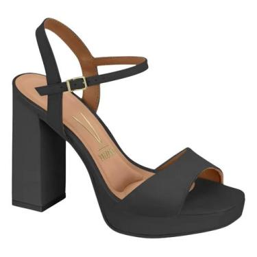Imagem de Sandália Vizzano Meia Pata Plataforma Conforto 6551100, 36, Preto