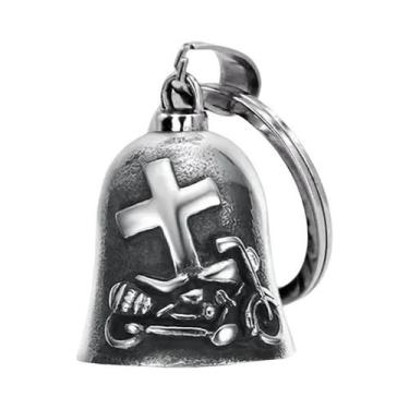 Imagem de Colar Masculino Vintage Com Pingente De Sino De Cruz Cristã De Jesus, 