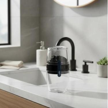 Imagem de Porta Escova de Dente Com Tampa para Pia Banheiro Creme Dental Organiz