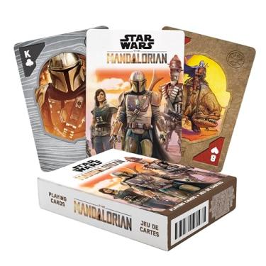 Imagem de AQUARIUS Star Wars Playing Cards - The Mandalorian Themed Deck of Cards for Your Favorite Card Games - Officially Licensed Star Wars Merchandise and Collectibles - Poker Size with Linen Finish