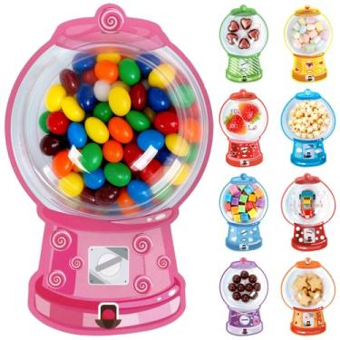 Imagem de bomis Pacote com 36 cartões de dia dos namorados com design de máquina de chiclete e bolsas adesivas redondas