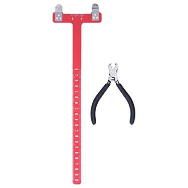 Imagem de Pissente Alicate para Pontos de Encaixe, Conjunto de Régua T Em Liga de Alumínio para Corda de Com Fivela de Latão, Fácil Instalação e Remoção, para Arcos Longos, Arcos Recurvos e
