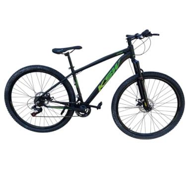 Imagem de Bicicleta Aro 29 KSW XLT 24 V MTB Index Disco Mecânico Suspensão 80mm Unissex (Preto/Verde/Verde, 19)