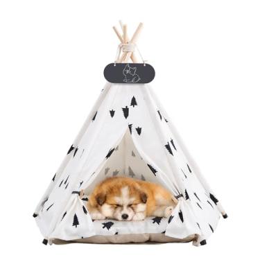 Imagem de Mooipet Tenda para Animais de Estimação Teepee para Cães E Gatos Cama para Cães com Almofada Grossa Casa de Brincar para Filhotes Removível E Lavável