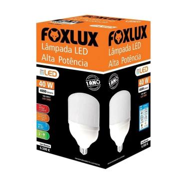 Imagem de Lâmpada LED 40W Bulbo de Alta Potência Bivolt Luz Branca 6500K Foxlux
