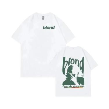 Imagem de Camiseta Gráfica Oversized Masculina Y2K Hip Hop Frank Retro Ocean Alb