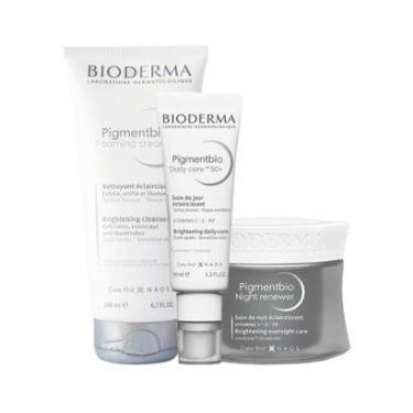 Imagem de Kit Bioderma Pigmentbio - Sabonete Esfoliante e Creme Facial Noturno e Gel Creme-Unissex