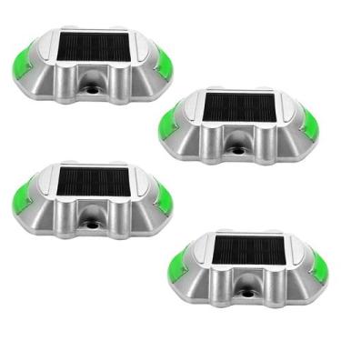 Imagem de Tacha Solar Kit 4 Uni Olho de Gato Sinalizaçao Viaria Estrada Rodovia 