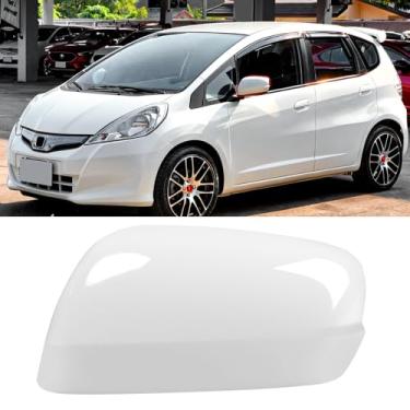 Imagem de Capa OWITAI Compatível com Honda Fit/Jazz lado esquerdo do motorista 2009 2010 2011 2012 2013, capa de espelho retrovisor de porta branca de substituição sem luz de seta para Fit/Jazz